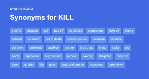 synonyms for kill